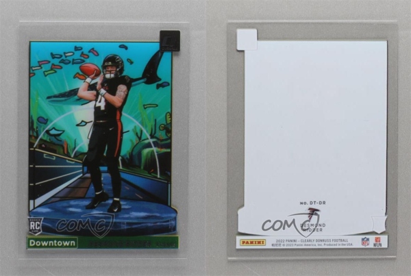 2022 Panini Clearly Donruss Downtown Desmond Ridder #DT-DR Rookie RC - Image 2