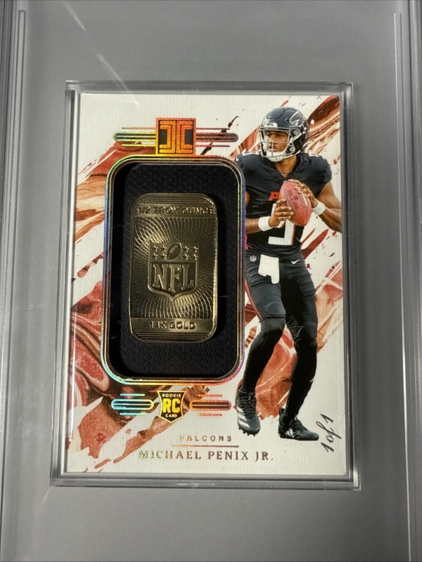 2024 Panini Impeccable Gold Bar Michael Penix Jr. Rookie 1/1 - PSA 9