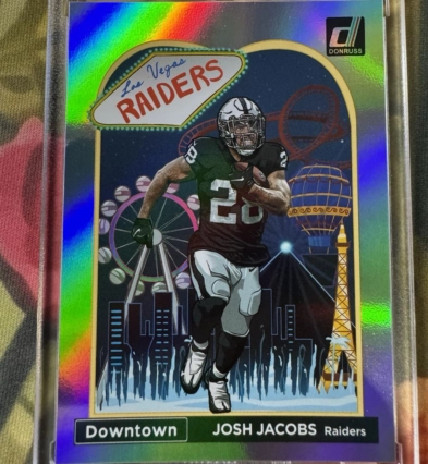 2023 Panini Donruss - Josh Jacobs Downtown #D-12 SSP Case Hit Raiders