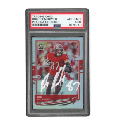 Rob Gronkowski 2020 Panini Donruss Optic Holo Bucs PSA/DNA Authentic Auto #93