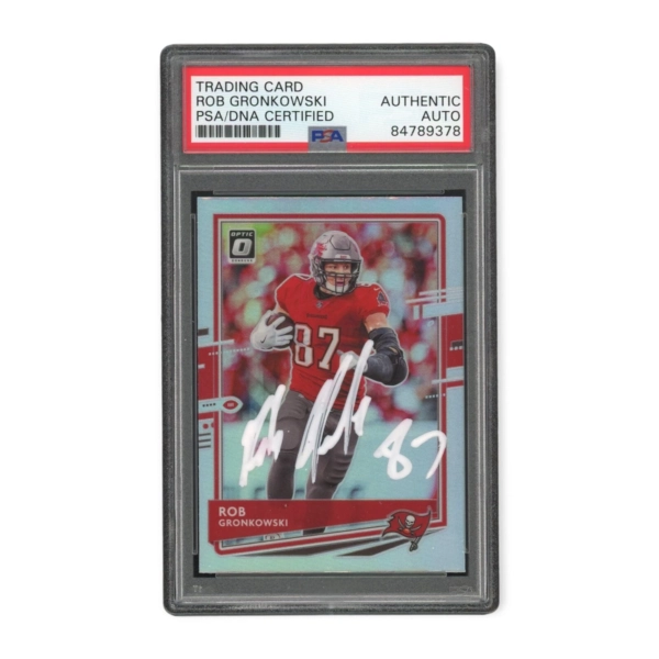 Rob Gronkowski 2020 Panini Donruss Optic Holo Bucs PSA/DNA Authentic Auto #93