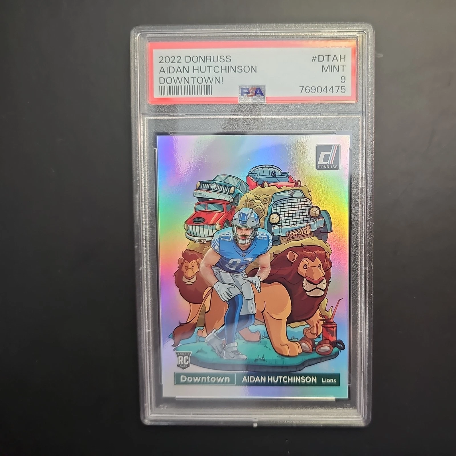 2022 Panini Donruss Optic - Downtown Aidan Hutchinson #DT-AH (RC) PSA 9