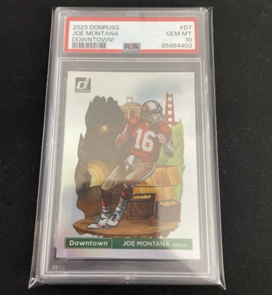 2023 Panini Donruss Optic Downtown Joe Montana PSA 10