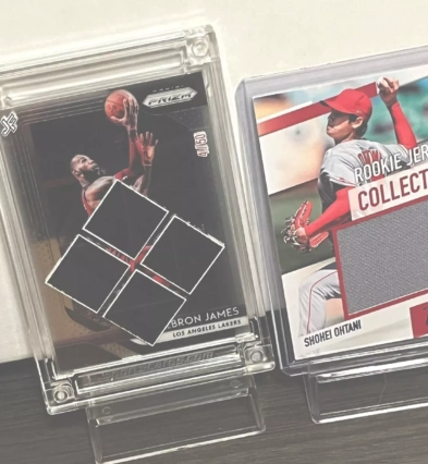 SHOHEI OHTANI ROOKIE JERSEY CARD #06/49 + LEBRON JAMES JERSEY CARD PRIZM 04/50 !