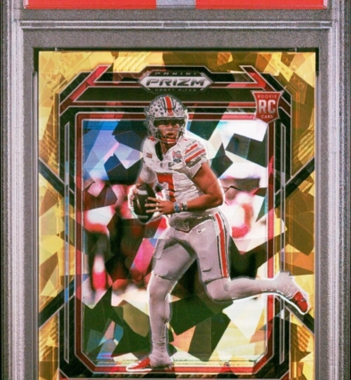 2023 Prizm Draft Picks CJ Stroud RC Gold Ice Prizm #102 Texans PSA 10 GEM MINT