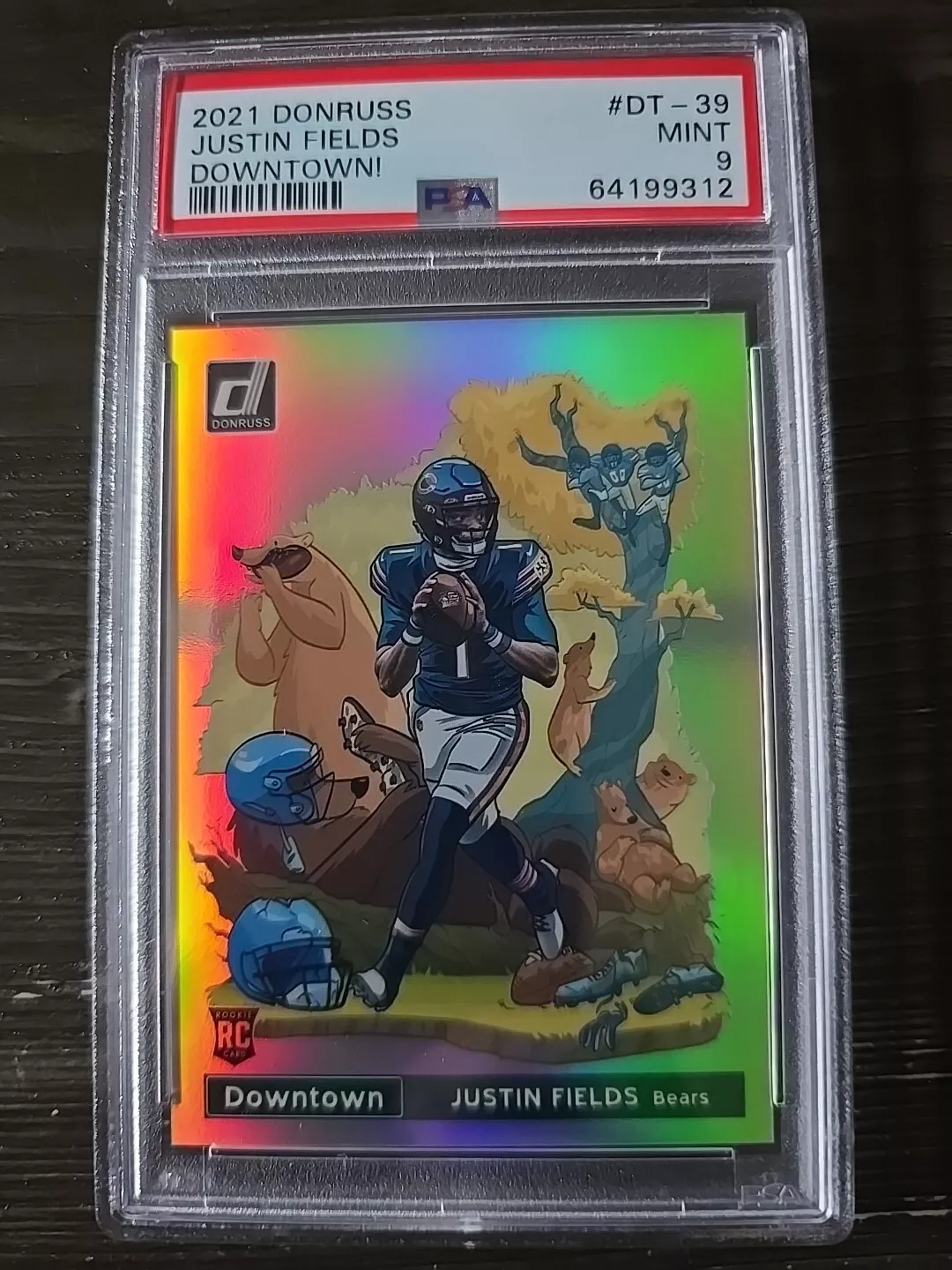 2021 Donruss JUSTIN FIELDS Rookie Downtown PSA 9 SSP RARER than Optic.
