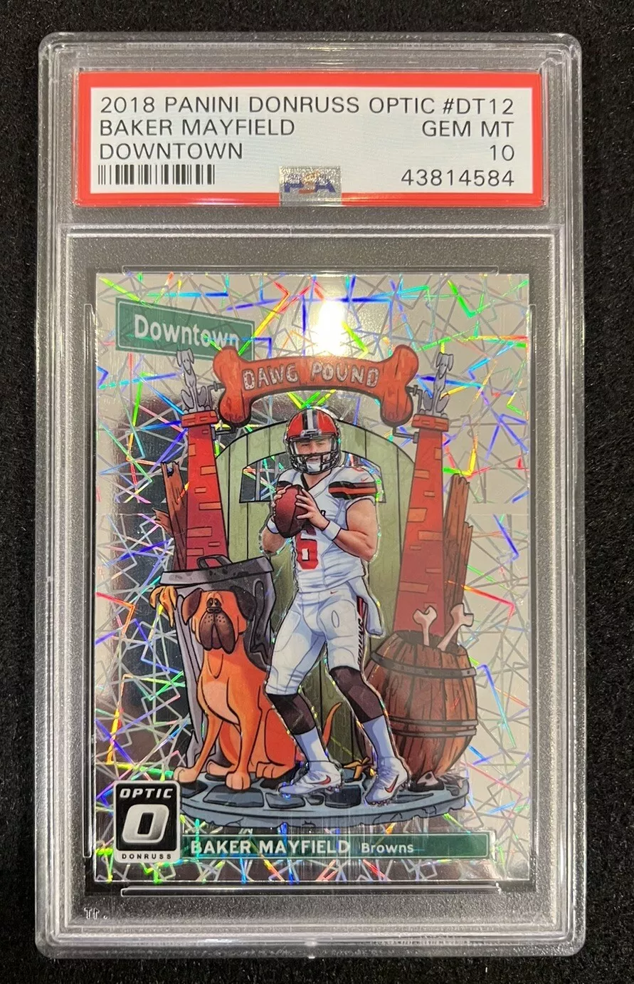 2018 Donruss Optic Downtown Baker Mayfield ROOKIE RC #DT12 PSA 10 GEM MINT