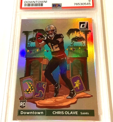 2022 Panini Donruss Optic Chris Olave Downtown Rookie Card - Graded PSA 9