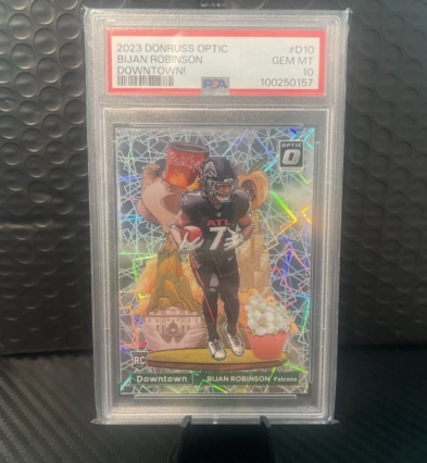 2023 PANINI DONRUSS OPTIC DOWNTOWN! #D10 BIJAN ROBINSON ROOKIE RC PSA 10