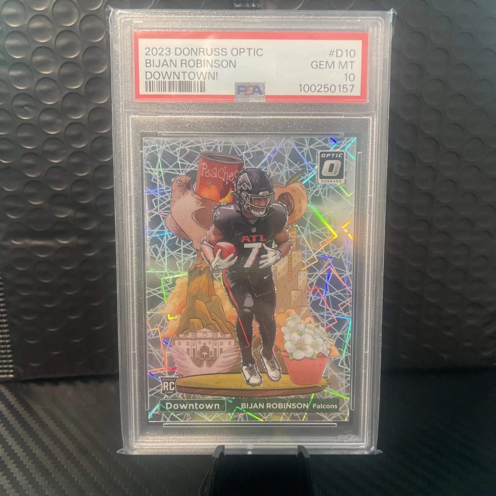 2023 PANINI DONRUSS OPTIC DOWNTOWN! #D10 BIJAN ROBINSON ROOKIE RC PSA 10