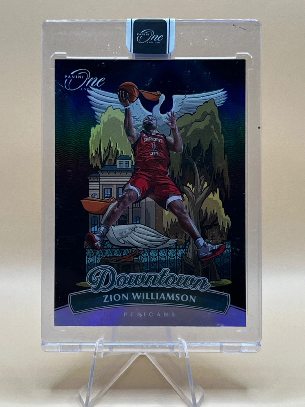 2023-24 Panini One and One Zion Williamson #20 Downtown Case Hit SSP Pelicans