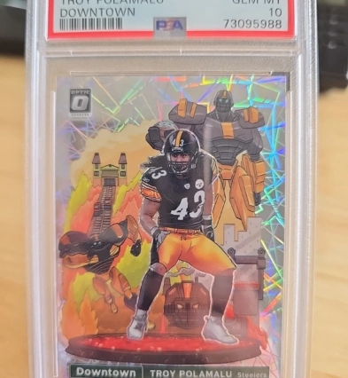 2021 Donruss Optic Teoy Polamalu Downtown Pittsburgh Steelers PSA 10