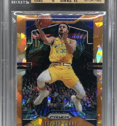 2019-20 Panini Prizm Stephen Curry Orange Ice SP Card NBA BGS 10 Pristine Rare !
