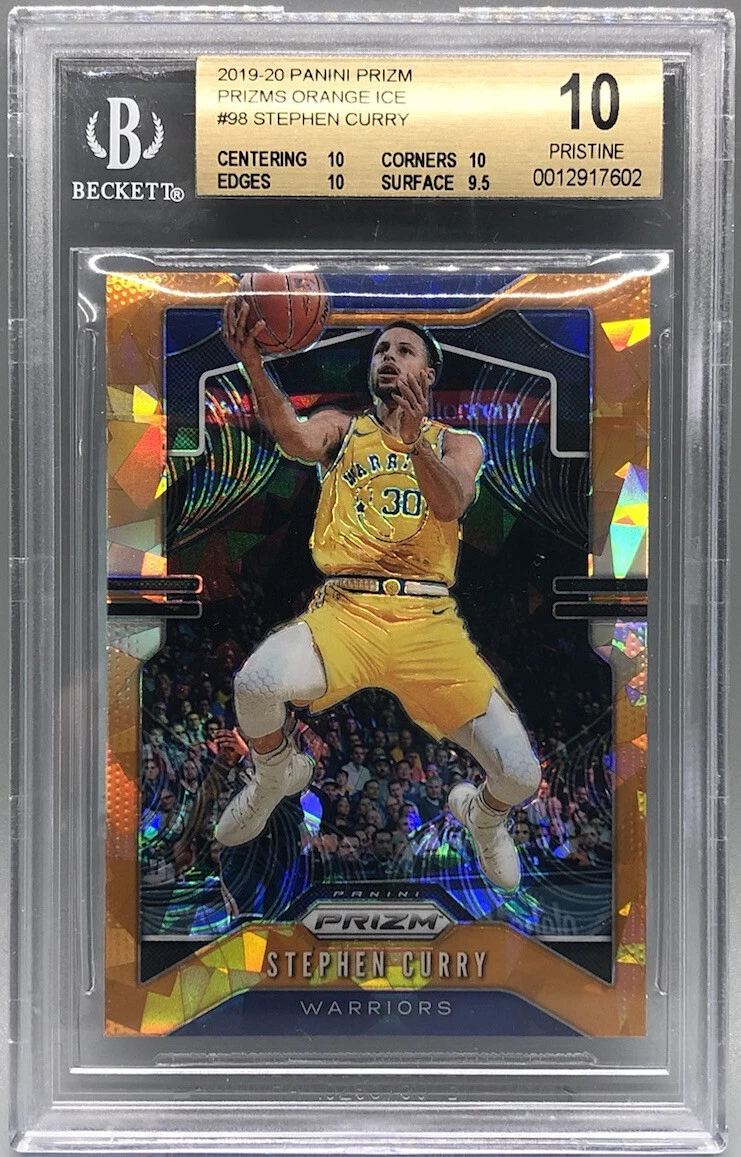 2019-20 Panini Prizm Stephen Curry Orange Ice SP Card NBA BGS 10 Pristine Rare !