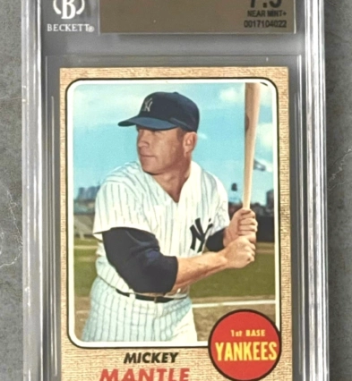 Mickey Mantle 1968 Topps Baseball #280 New York Yankees BGS 7.5 NM+