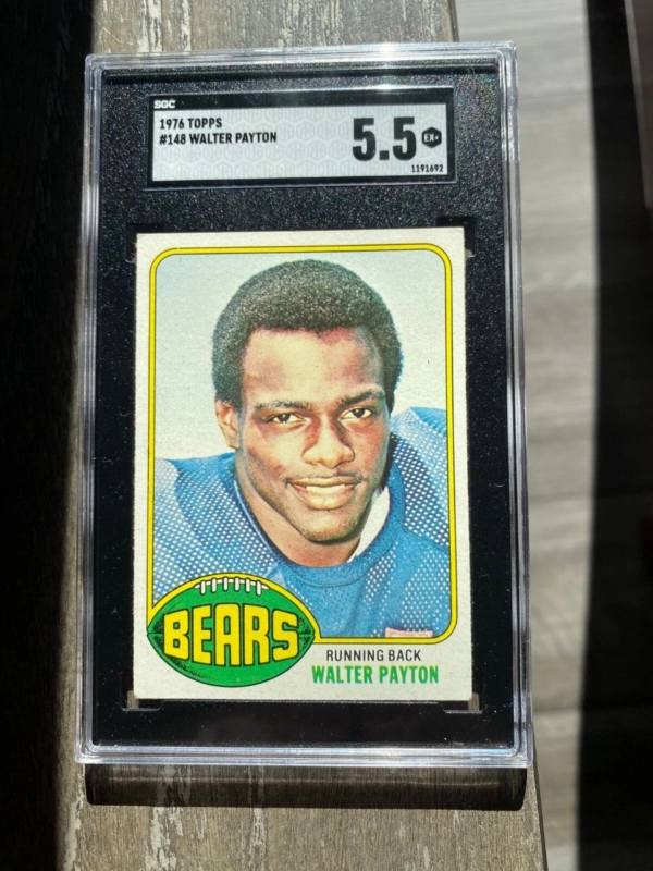 1976 Topps Football - Walter Payton #148 (RC); Professionally Graded 5.5 by SGC