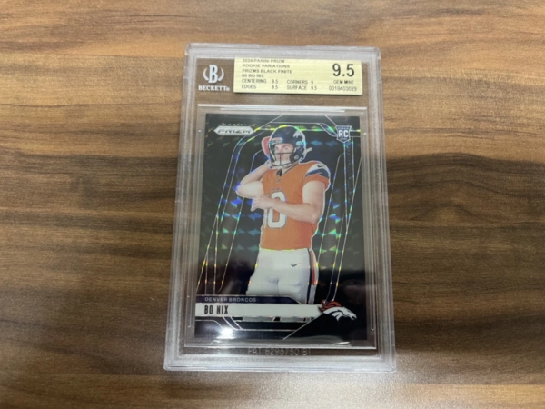 2024 Panini Prizm RC Bo Nix #5 Rookie Variation Black Finite 1/1!