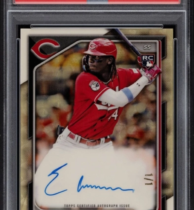 ELLY DE LA CRUZ AUTO 2024 Bowman Chrome SUPERFRACTOR REFRACTOR#/1 REDS RC PSA AU
