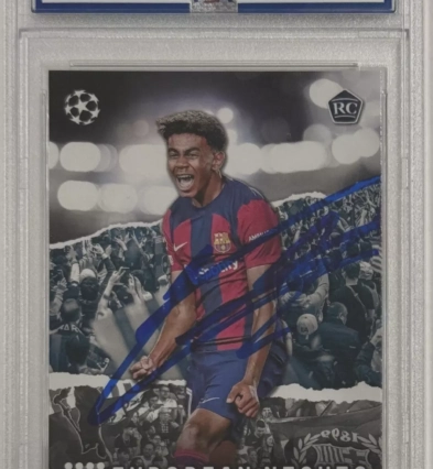2023-24 Topps UEFA CC #EN-10 Lamine Yamal Rookie RC PSA Authentic Auto