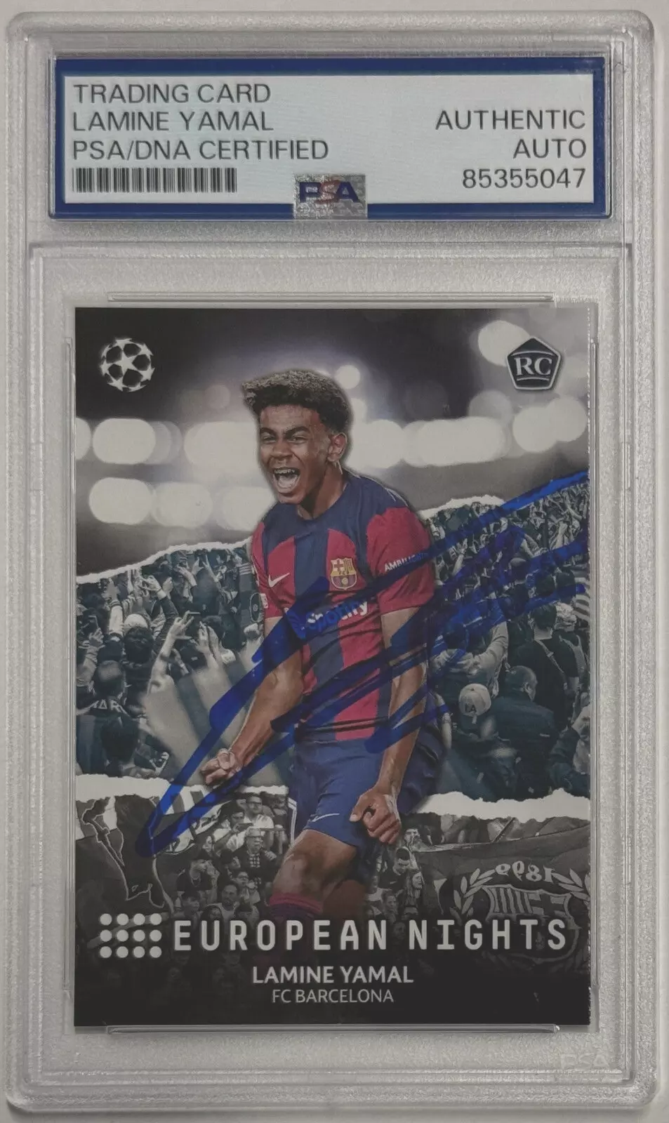 2023-24 Topps UEFA CC #EN-10 Lamine Yamal Rookie RC PSA Authentic Auto