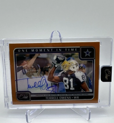 2024 Panini One Terrell Owens COWBOYS One Moment In Time On Card Auto 9/20