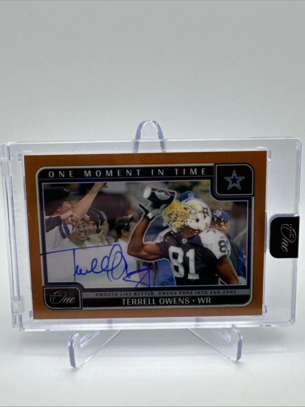2024 Panini One Terrell Owens COWBOYS One Moment In Time On Card Auto 9/20