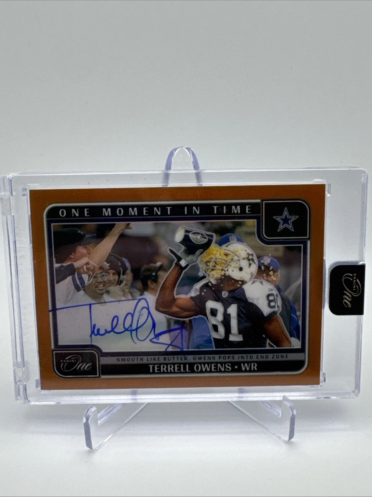 2024 Panini One Terrell Owens COWBOYS One Moment In Time On Card Auto 9/20