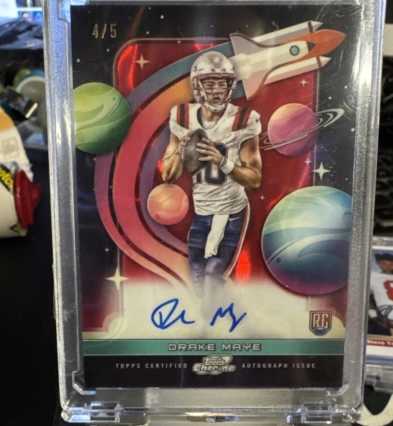 2024 TOPPS FIRST FLIGHT CHROME DRAKE MAYE AUTO /5