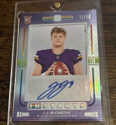 JJ McCarthy 2024 Panini Photogenic Rookie Instants RC Auto Silver /49 #RIS-JJM