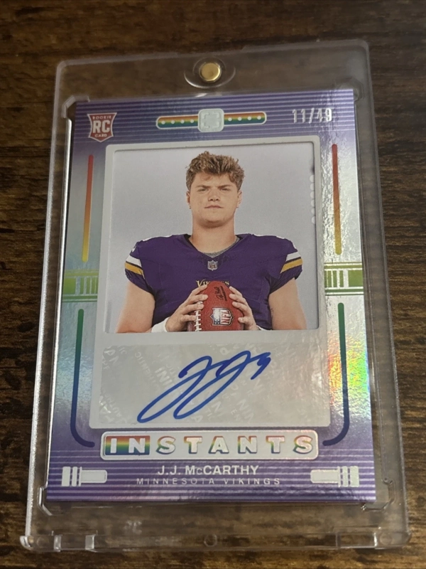 JJ McCarthy 2024 Panini Photogenic Rookie Instants RC Auto Silver /49 #RIS-JJM
