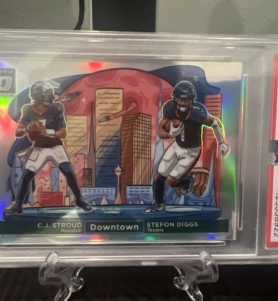 PSA 9 2024 Panini Donruss Optic #5 CJ Stroud Stefon Diggs Dual Downtown Texans