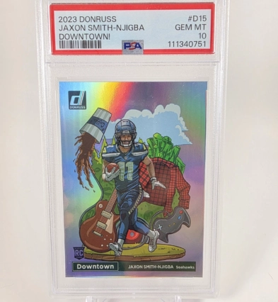 2023 Donruss Jaxon Smith-Njigba Downtown! Seahawks RC PSA 10
