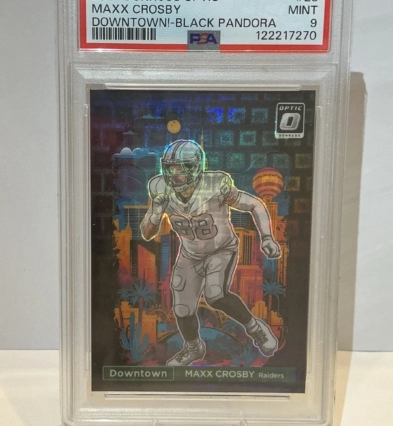 2024 Donruss Optic Maxx Crosby DOWNTOWN! Rare Black Pandora #23/25- PSA 9 Mint