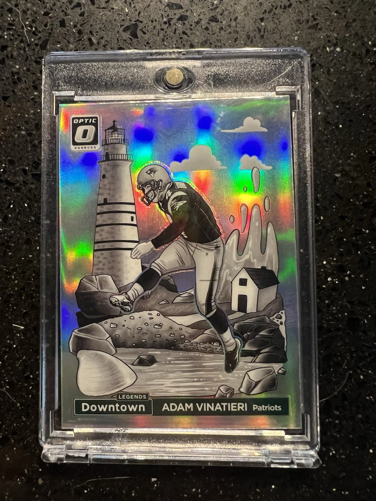 2024 Donruss Optic Adam Vinatieri “Legends” Downtown SSP Case Hit #9 Patroits