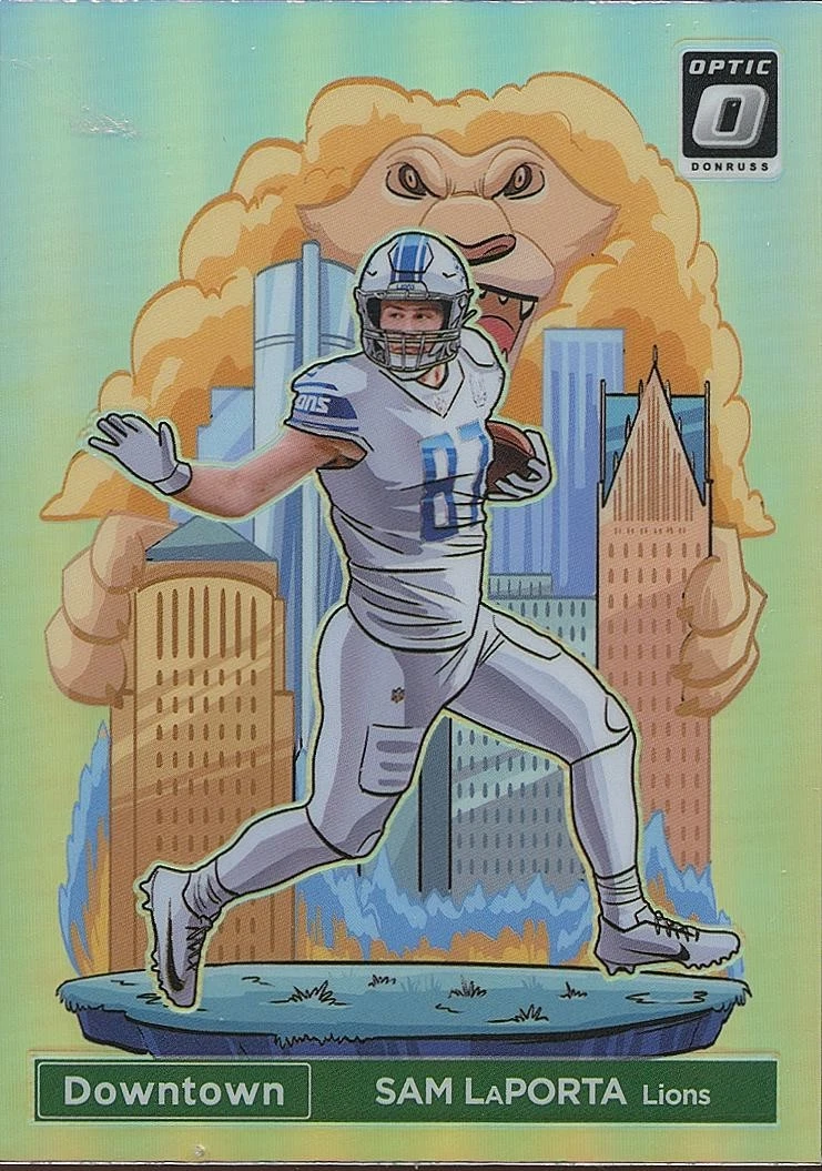 Sam Laporta 2024 Optic DOWNTOWN SSP CASE HIT Detroit Lions #6