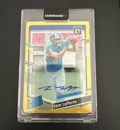 2023 Panini Donruss Optic - Sam LaPorta RR Gold On Card Auto 10/10 Bookend