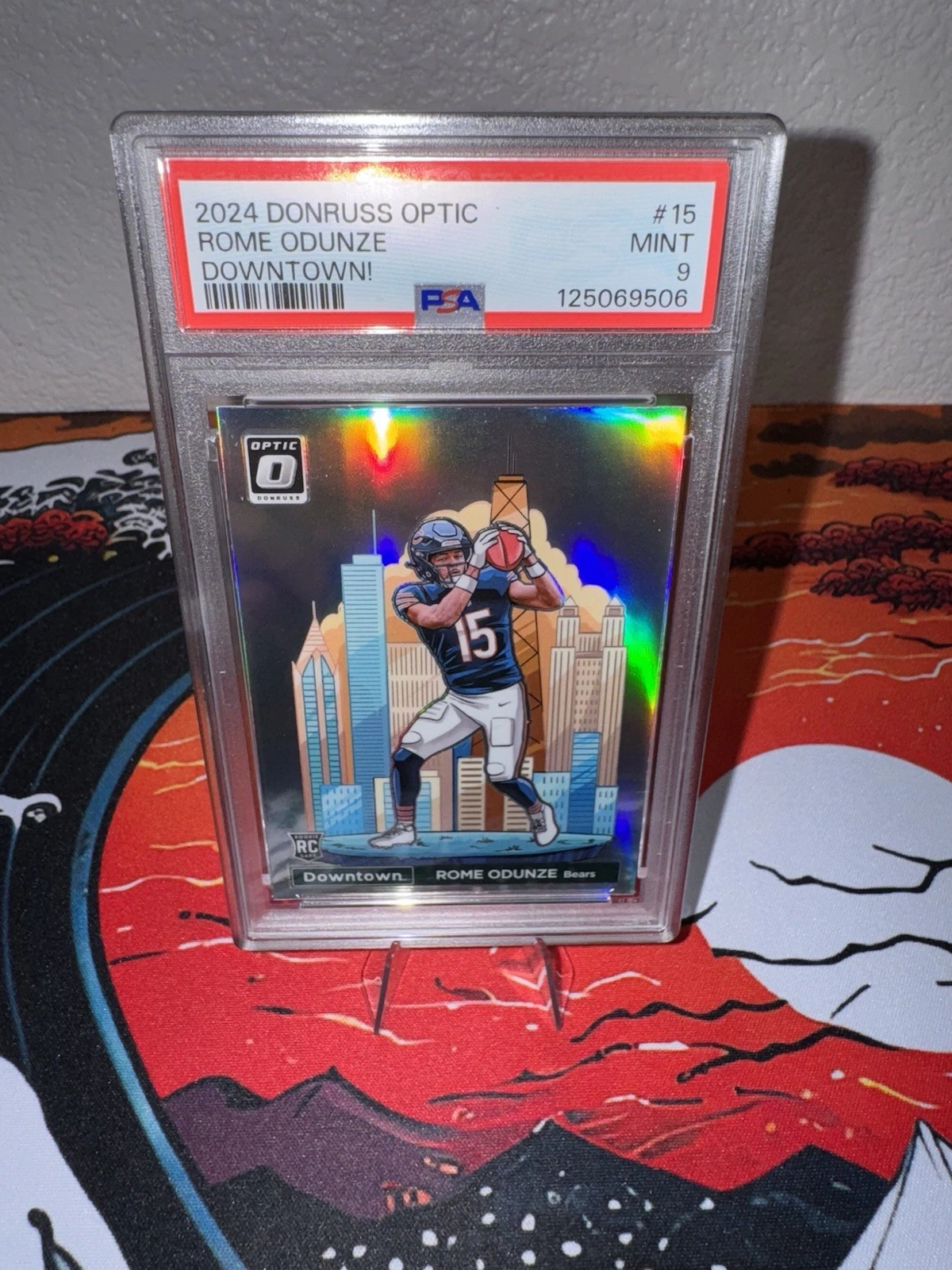 2024 Panini Donruss Optic - Downtown! Rome Odunze #15 (RC) PSA 9