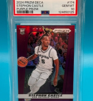 2024-25 Panini Prizm Deca - Stephon Castle #174 Purple Prizm /99 (RC) PSA10