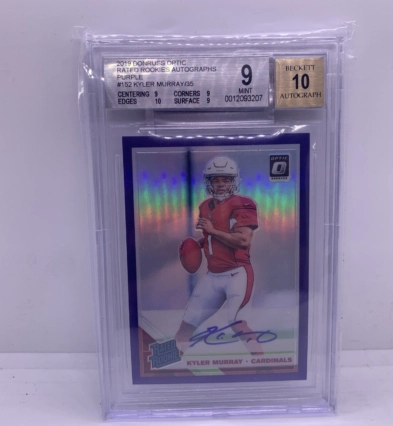 2019 Panini Optic KYLER MURRAY Rated Rookie Purple Prizm Auto #11/35 BGS 9 10