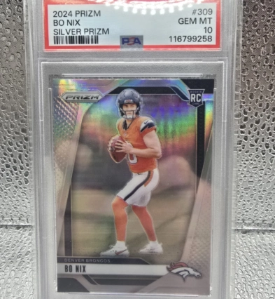 2024 Panini Prizm - Rookies Bo Nix #309 Silver Prizm (RC)