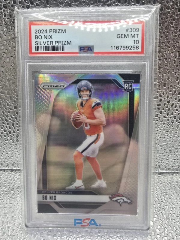 2024 Panini Prizm - Rookies Bo Nix #309 Silver Prizm (RC)