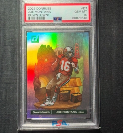 2023 Panini Donruss Downtown Joe Montana PSA 10