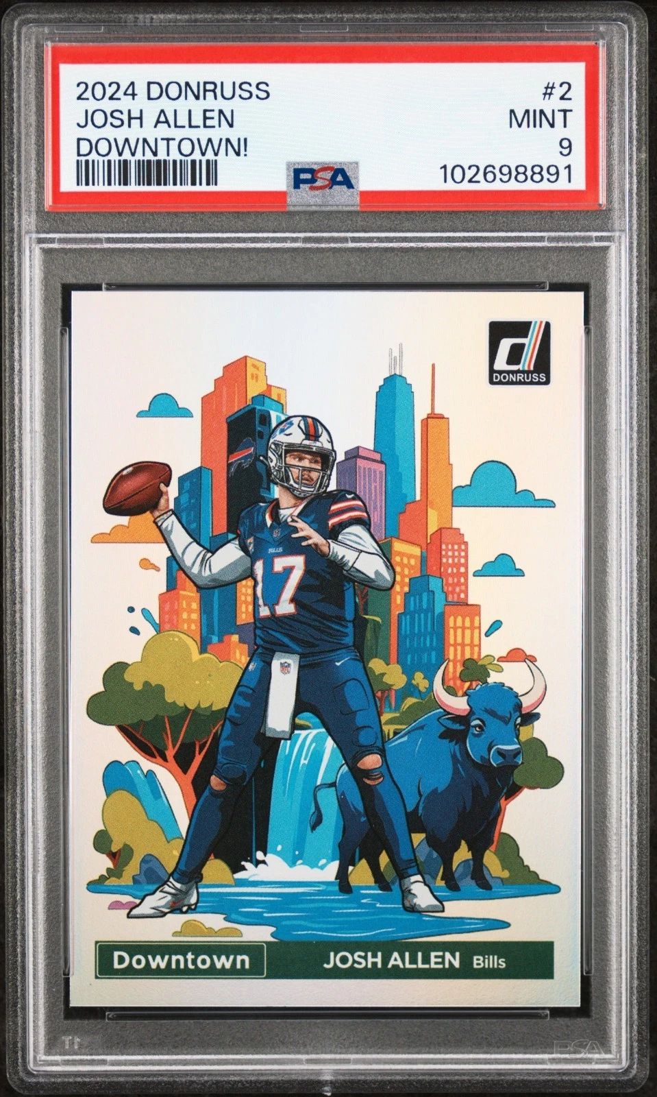 2021 Panini Donruss Josh Allen Downtown #DT2 PSA 9