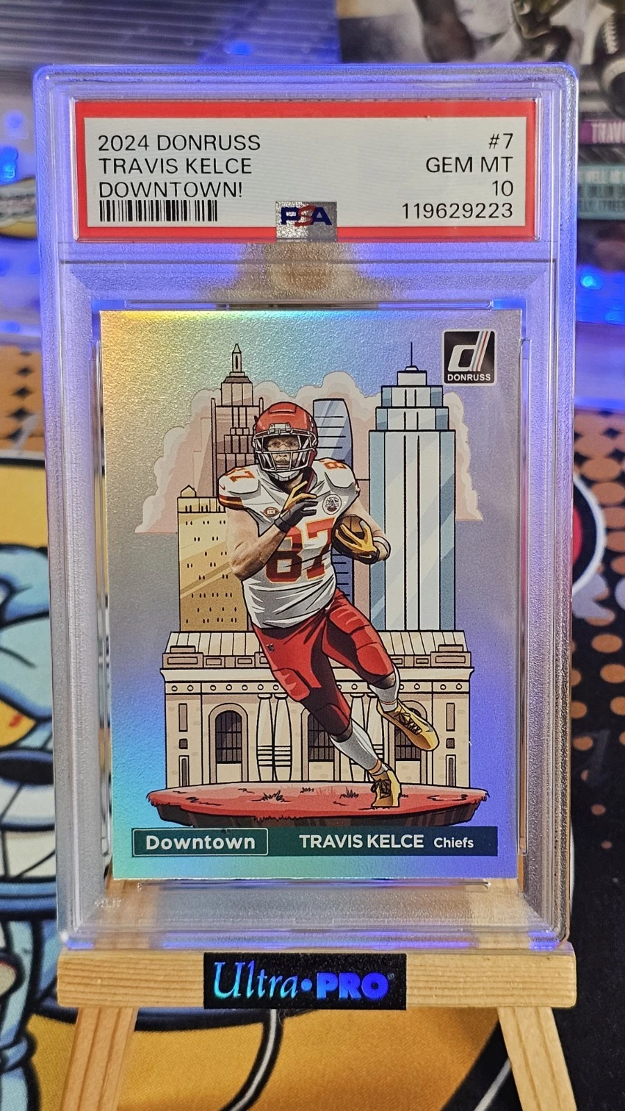 2024 Donruss Optic Football Travis Kelce Downtown! PSA 10!