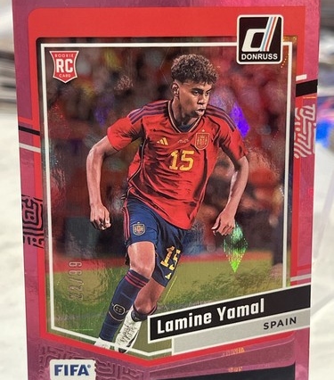 2023-24 Panini Donruss Soccer FIFA Lamine Yamal #54 RC Rookie Pink Cubic SSP /99