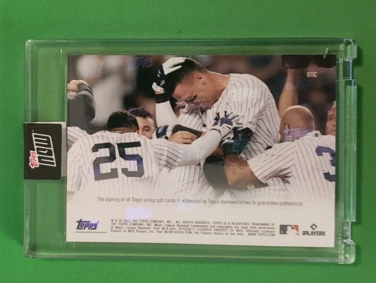 Topps NOW 2022 Card #611c Aaron Judge 22/25 On-Card Auto - Image 2