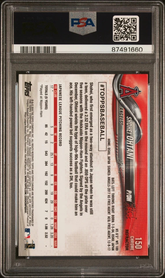 PSA 10 SHOHEI OHTANI 2018 Topps Chrome SEPIA REFRACTOR Pitching RC GEM MINT - Image 2