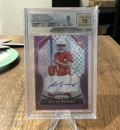 Kyler Murray Prizm Purple Power Auto 49/49 Beckett 9 Auto 10