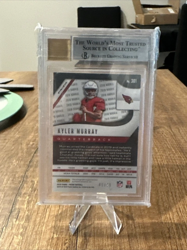 Kyler Murray Prizm Purple Power Auto 49/49 Beckett 9 Auto 10 - Image 2