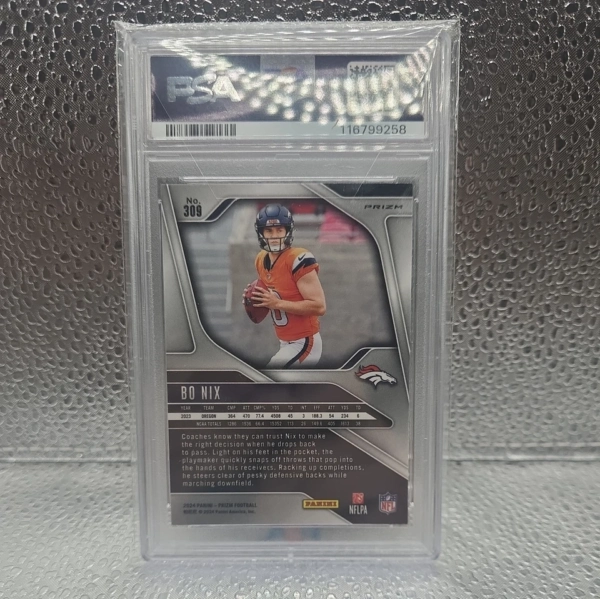 2024 Panini Prizm - Rookies Bo Nix #309 Silver Prizm (RC) - Image 2